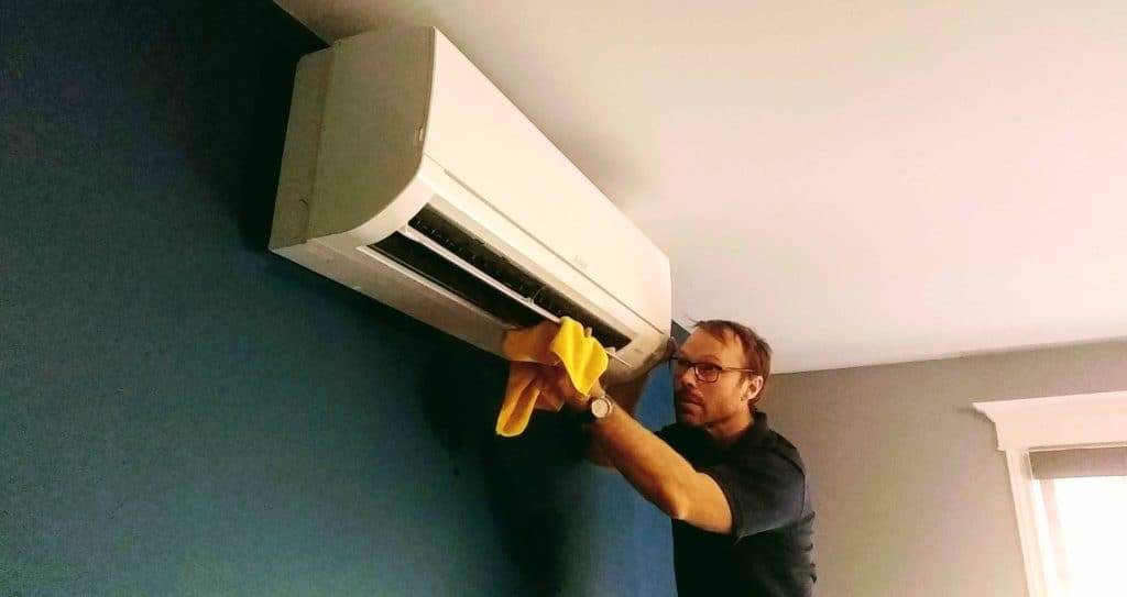 Heat pump cleaning technician Port Hawkesbury Nova Scotia Pure Air Cleaning