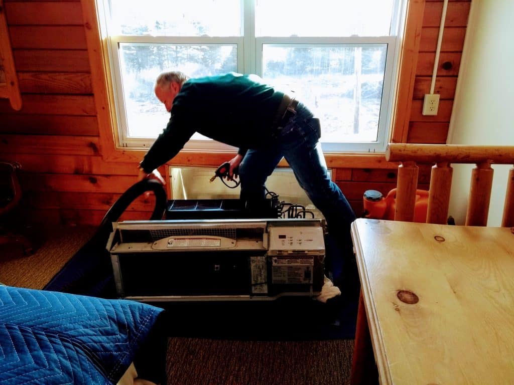 PTAC unit cleaning Cabot Trail accommodation Nova Scotia Pure Air